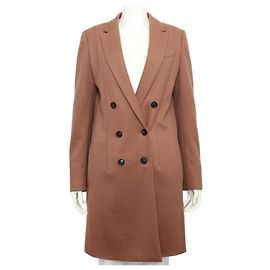 Gucci Wool Double Button Long Coat Jacket Pink