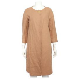 Chloé Beiger Chambray Gold Lock Damenmantel Braun