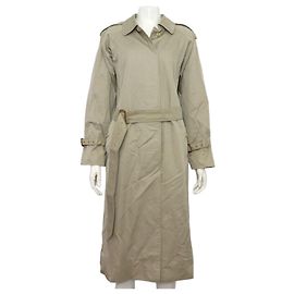 Burberry Trench coat com cinto para mulher em mistura de algodão bege Marrom