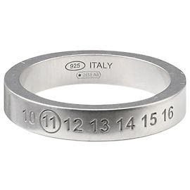 Maison Martin Margiela Numbered Slim Silver Ring Silvery