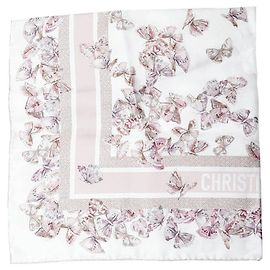 Dior Lenço quadrado de seda Camo Butterfly Multicor