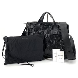 Bottega Veneta Maxi Cassette Briefcase Black