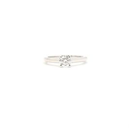 Cartier Platin Solitär Diamant Ehering mit 1 Karat Silber
