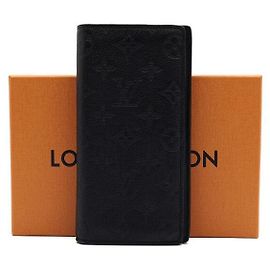 Louis Vuitton Cartera larga para hombre en piel de becerro Monogram Shadow Br Multicolor