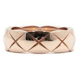 Chanel Anel Small Coco Crush acolchoado Tamanho Marrom