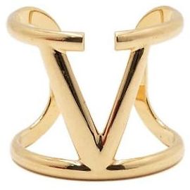 Valentino Pulseira de mulher com logótipo banhada a ouro Laranja