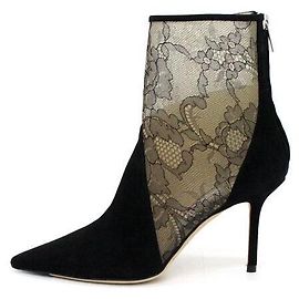 Jimmy Choo Botas de camurça pretas para mulher Preto