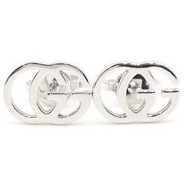 Gucci Orecchini GG Stud in oro bianco Argento