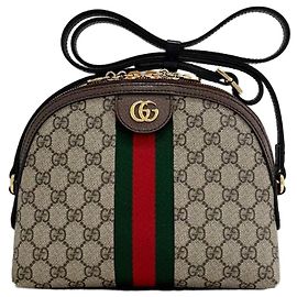 Gucci Borsa a Spalla Ophidia GG Supreme Argento