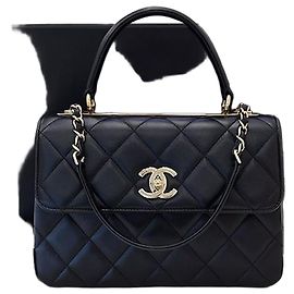 Chanel Borsa a tracolla CC Small Gold Chain Black Years Exhibition Grade Nero