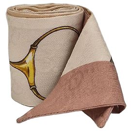 Gucci Sciarpa in seta rosa chiaro con morsetto Rosa