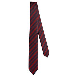 Dior Corbata de seda a rayas para hombre Navy Blue Red Azul