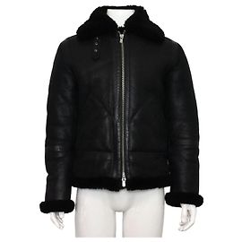 Acne Black Ian Shearling Mustard Men's Jacket Black