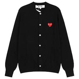 Comme Des Garcons Strickjacke Red Heart Schwarz Schwarz