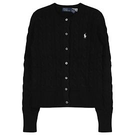 Ralph Lauren Strickjacke mit Logo-Stickerei für Damen in Schwarz Schwarz