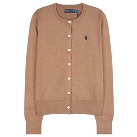 Ralph Lauren Cardigan in Braun mit Pony-Logo-Stickerei Braun