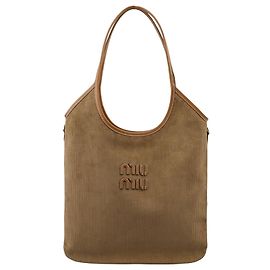 Miu Miu Bolso de pana Ivy Corduroy Cinnamon Castaño