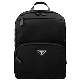 Prada Nylon Backpack Black Black