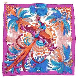 Hermès Sciarpa Gavroche quadrata Mythiques Phoenix Multicolore
