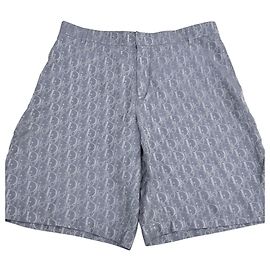 Dior Short de seda jacquard Oblique Gris Castaño