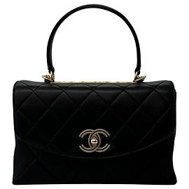 Chanel Season Coco Handle Top Handle Chain Lettering Black Series Noir