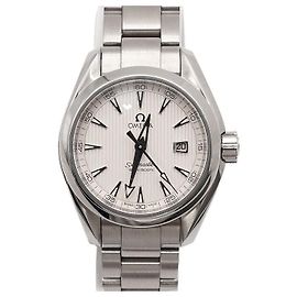 Omega Relógio Aqua Terra Quartz em aço para mulher Prata
