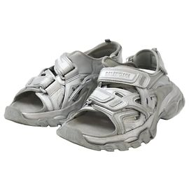 Balenciaga Track Sandals Silver Size Silvery