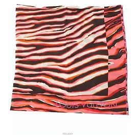 Louis Vuitton Cachecol com padrão rosa e preto Rosa