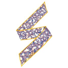 Louis Vuitton Sciarpa Twilly Rain Giant Bandau Blu Giallo Blu