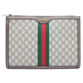 Gucci Clutch Portfolio Ophidia GG Supreme Marrone