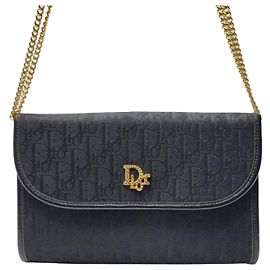 Dior Mini borsa a tracolla Oblique Gold Chain Black Nero