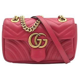 Gucci Mini Borsa a Spalla Trapuntata Rossa Rosso