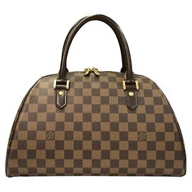 Louis Vuitton Damier Ebene Ribera MM Handbag Brown