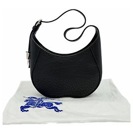 Burberry Piccola borsa a tracolla in pelle di vitello Chess Nero