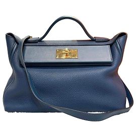 Hermès Kelly Blue Drus Bronze Bleu