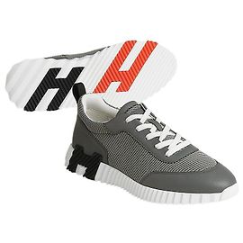 Hermès Bouncing Sneakers Chaussures de sport pour hommes Mesh Gris Marron