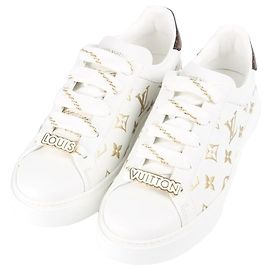 Louis Vuitton Monogram Timeout Sneaker Gold Initialen Weiß