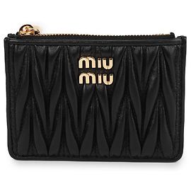 Miu Miu Napa Leather Women's Card Holder Black