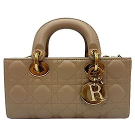 Dior Lady Di Joy Bag Trench Canage Lammleder Small Braun