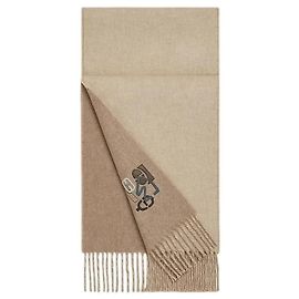 Hermès Sciarpa in Cashmere Reversibile PM Puzzle Marrone