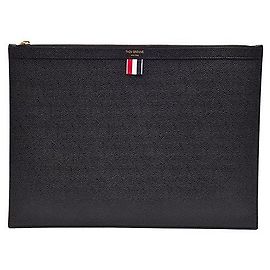 Thom Browne Pebble Grain Clutch Large Schwarz