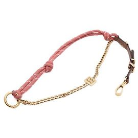 Miu Miu Leather Code Metal Trick Cognac Tamarind Keyring and Bag Charm Brown