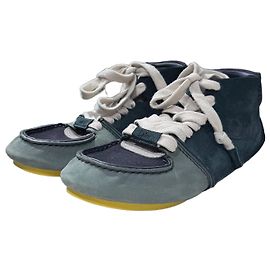 Dior Bottines à lacets Lodi en nubuck daim vert Vert