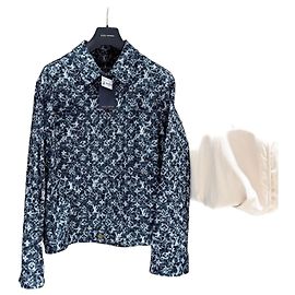 Louis Vuitton Monogram Denim Workwear Jacket Blue