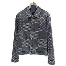 Louis Vuitton Giacca Trucker in Denim Damier Monogram Nigo Nero