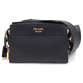 Prada Borsa a Spalla e Borsa a Tracolla Saffiano City Nero