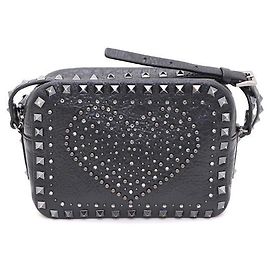 Valentino Borsa a Spalla e Borsa a Tracolla Heart Rockstud Nero