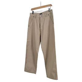 Prada Calças largas de algodão com logótipo Triangle para homem Bege Marrom