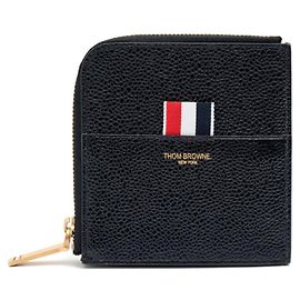 Thom Browne Grain Zip-Around-Geldbörse Schwarz