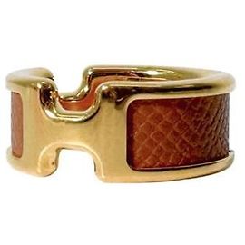 Hermès Anello Olymp Metal Medium Oro Giallo Etoupe D'oro